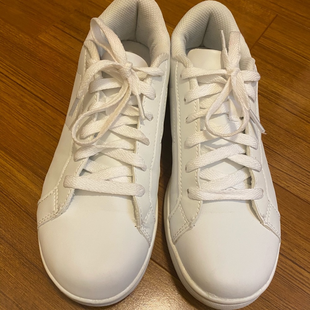 Girls White Memory Foam Sneakers